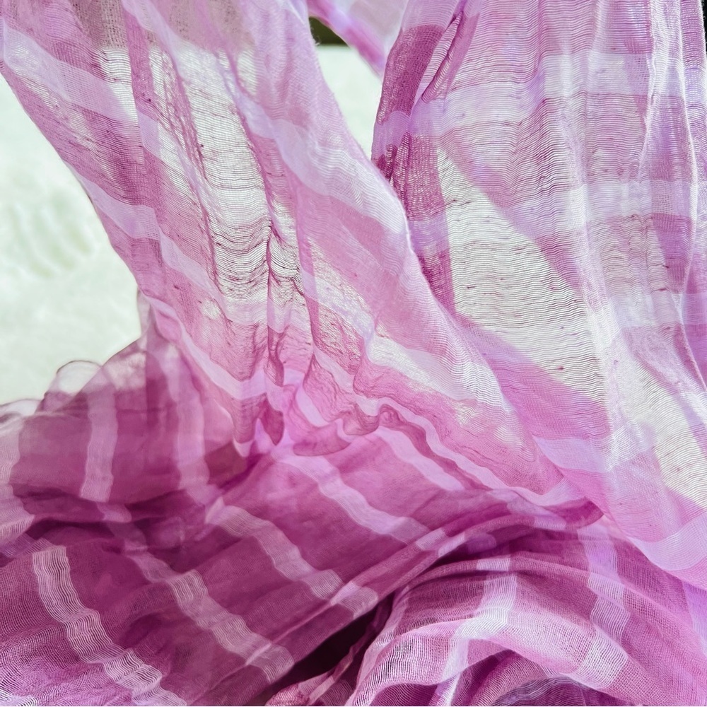 20”x68” Lavender Silk/Cotton Scarf.